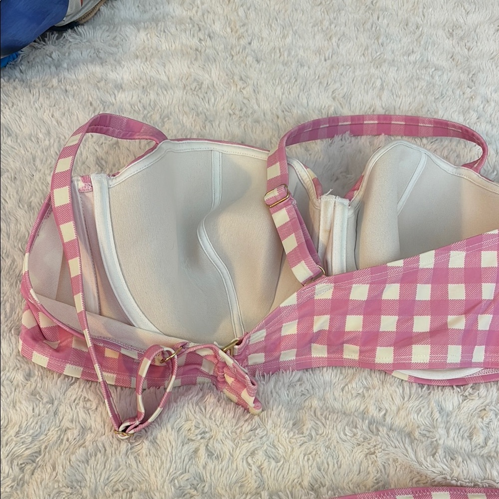 Adore Me Pink Gingham Bikini Set - Picture 5 of 7